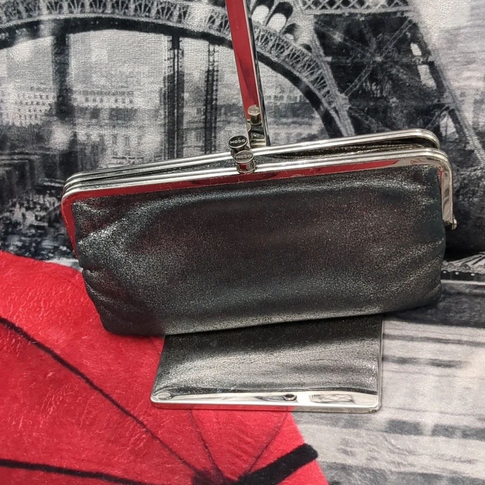 Hobo Black And Silver Clutch